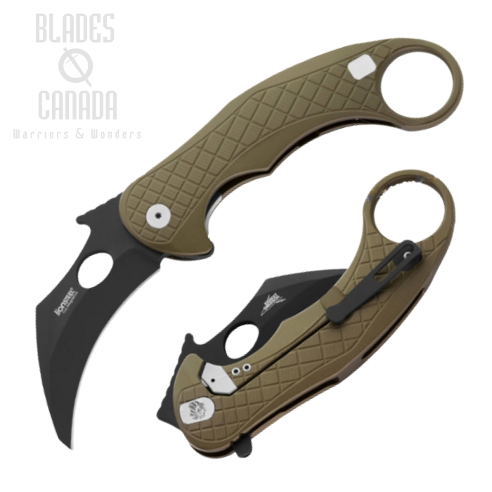 Lion Steel LE1 A GB L.E.One Flipper Framelock Karambit, MagnaCut Black, Wave Opening